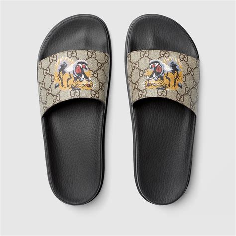 fake tiger gucci slides|tiger slide gucci supreme.